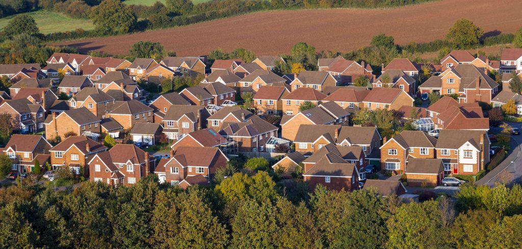 aerial shot of houses for conveyancing process explained